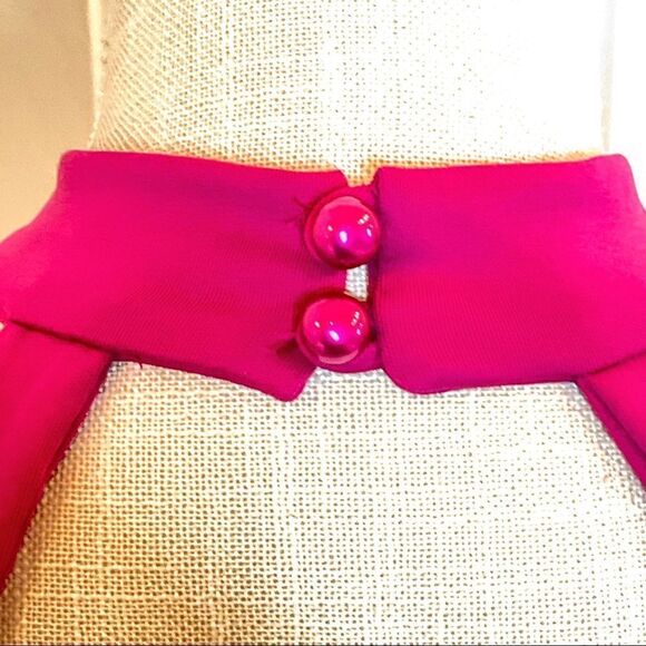 NWT BLVD Collection Women’s Sz Sm Hot Pink Halter Open Back Above Knee Bodycon - Picture 10 of 14